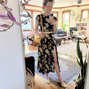 Charming Reformation Gavin Dress Autumnal print